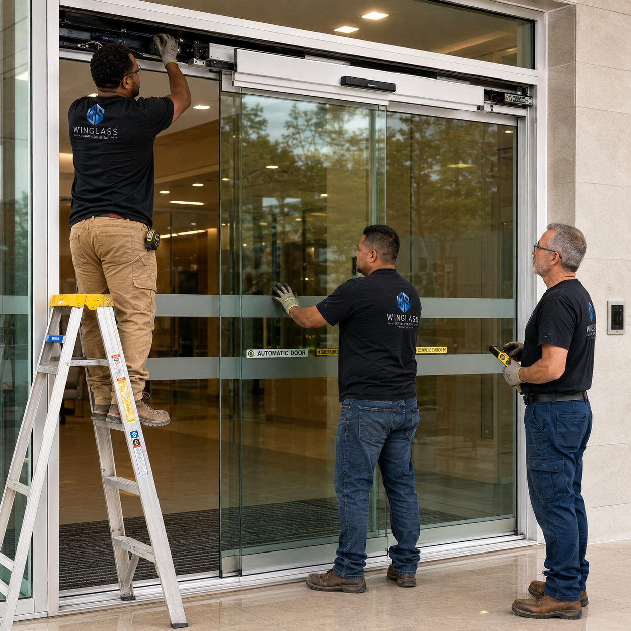 Instalación de puerta automática