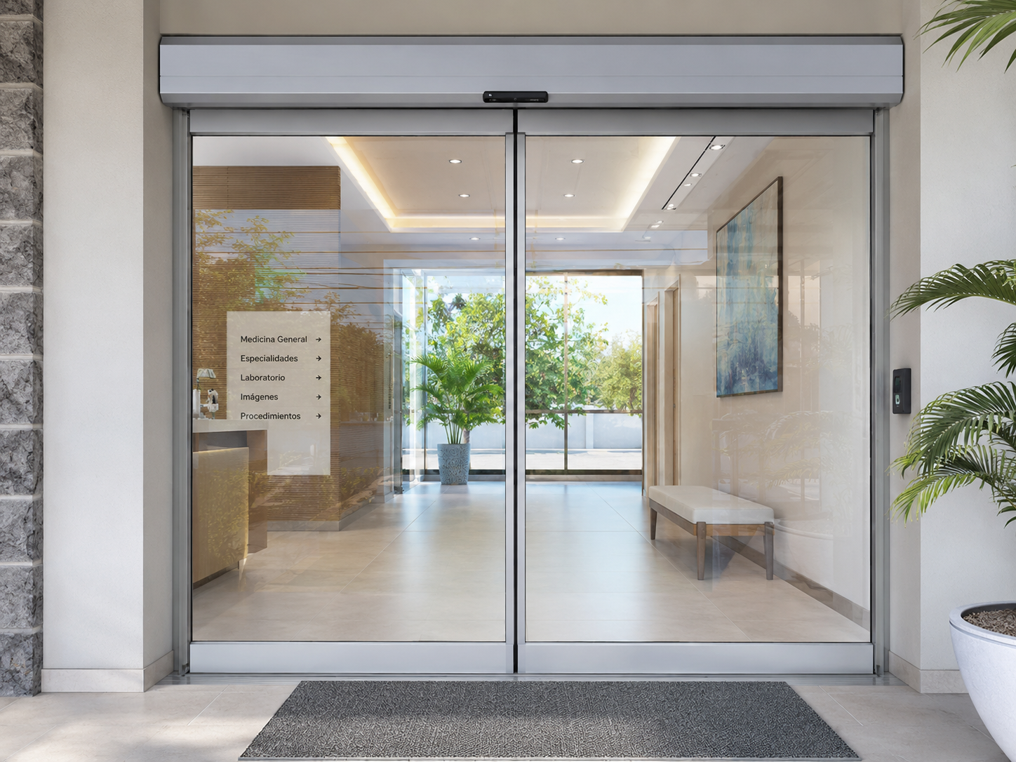 Puertas automáticas para clínicas y comercios